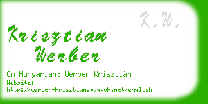 krisztian werber business card