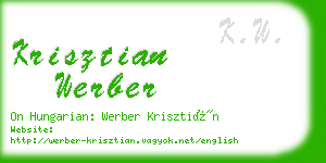 krisztian werber business card
